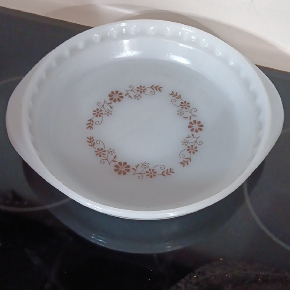 White Floral Bakeware Dish